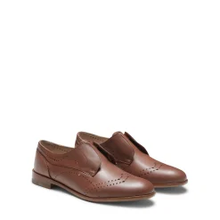 Almond-coloured Leather Lace-up Shoes | Fratelli Rossetti