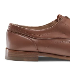 Almond-coloured Leather Lace-up Shoes | Fratelli Rossetti