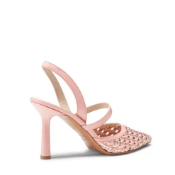 Baby Pink Woven Leather Slingback Sandal | Fratelli Rossetti