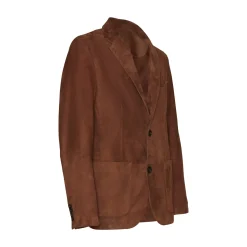 Bark-brown Suede Blazer | Fratelli Rossetti