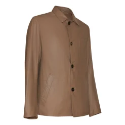 Beige Reversible Suede Jacket | Fratelli Rossetti