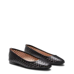 Black Leather Ballet Flat | Fratelli Rossetti