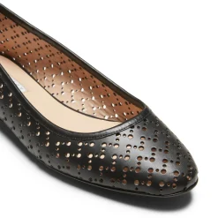 Black Leather Ballet Flat | Fratelli Rossetti