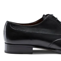 Black Leather Lace-up Shoe | Fratelli Rossetti