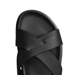 Black Leather Sandal | Fratelli Rossetti