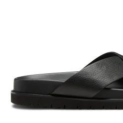 Black Leather Sandal | Fratelli Rossetti
