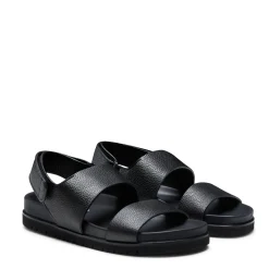 Black Leather Sandal | Fratelli Rossetti