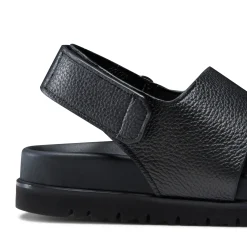 Black Leather Sandal | Fratelli Rossetti