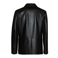 Black Nappa Leather Blazer | Fratelli Rossetti