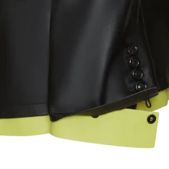 Black Nappa Leather Blazer With Contrasting Edging | Fratelli Rossetti