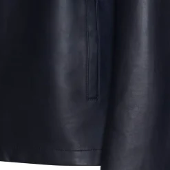 Blue Nappa Leather Jacket | Fratelli Rossetti