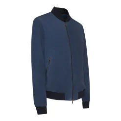 Blue Suede Bomber Jacket | Fratelli Rossetti