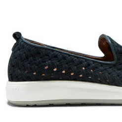 Blue Woven Suede Sneaker | Fratelli Rossetti