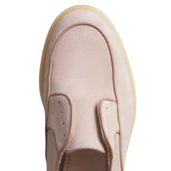 Blush Pink Suede Lace-up Shoe | Fratelli Rossetti