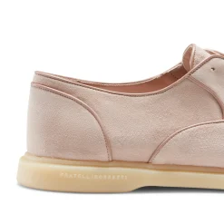 Blush Pink Suede Lace-up Shoe | Fratelli Rossetti