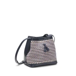 Borsa In Pelle Blu/lilla-Fratelli Rossetti