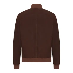 Brown Suede Bomber Jacket | Fratelli Rossetti