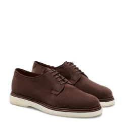 Brown Suede Lace-up Shoe | Fratelli Rossetti