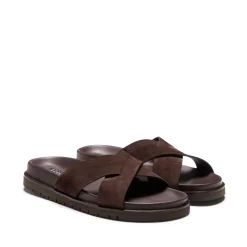 Brown Suede Sandal | Fratelli Rossetti