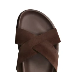 Brown Suede Sandal | Fratelli Rossetti