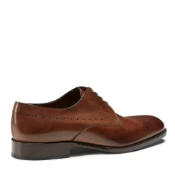 Chestnut Leather Lace-up Shoe | Fratelli Rossetti
