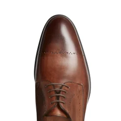 Chestnut Leather Lace-up Shoe | Fratelli Rossetti