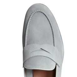 Denim-blue Suede Loafer | Fratelli Rossetti