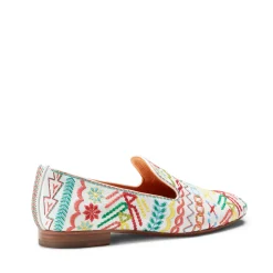 Embroidered Multicoloured Leather Slippers | Fratelli Rossetti