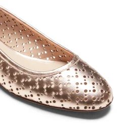 Gold Leather Ballet Flat | Fratelli Rossetti