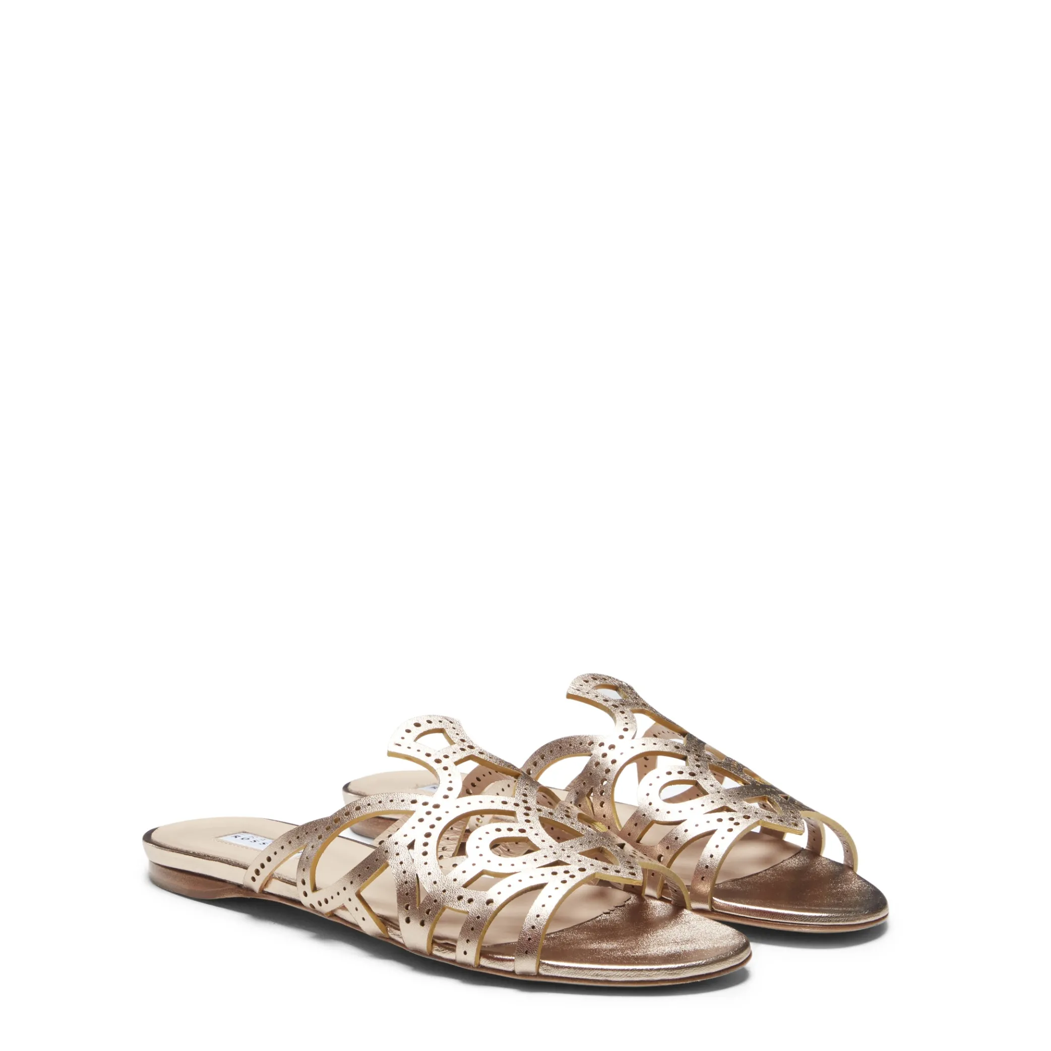 Gold Leather Sandal | Fratelli Rossetti