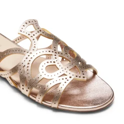 Gold Leather Sandal | Fratelli Rossetti