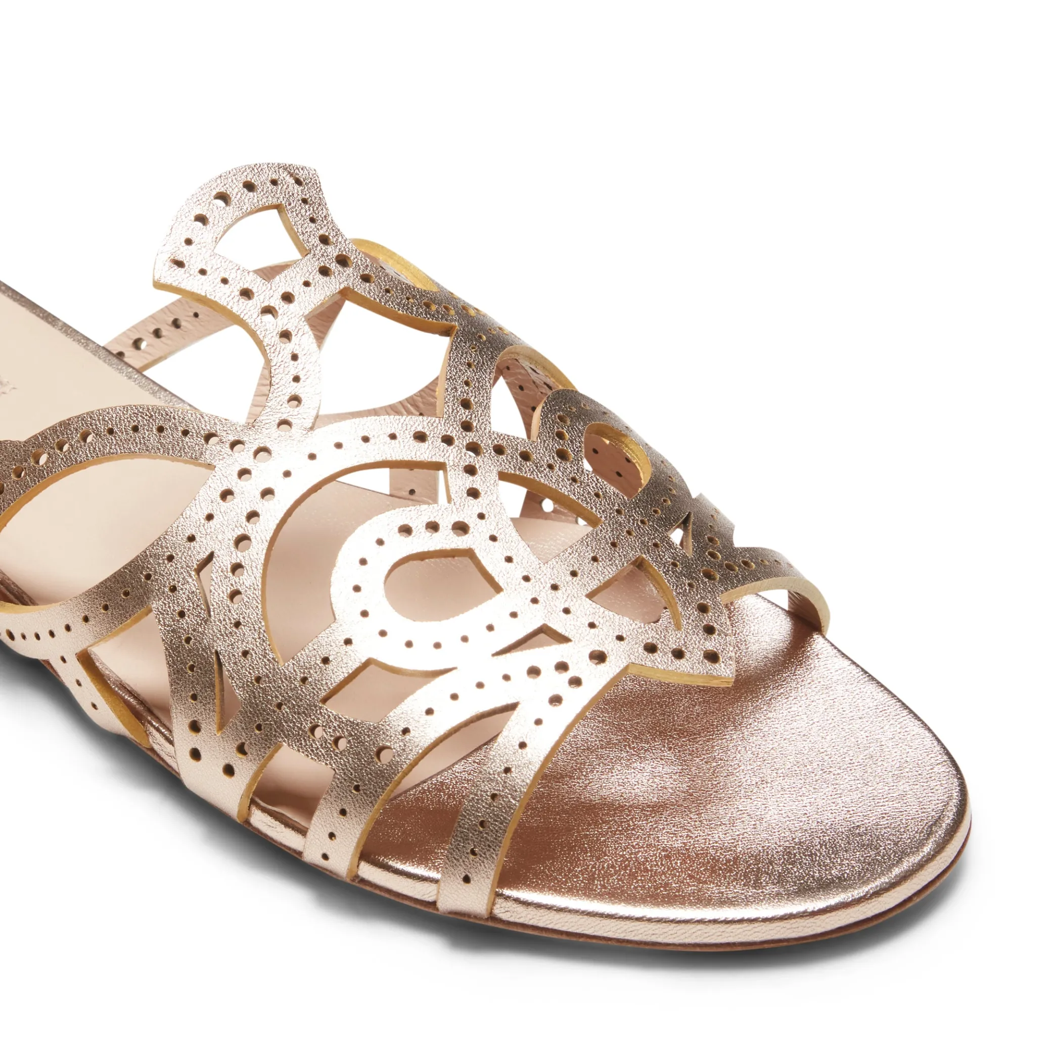Gold Leather Sandal | Fratelli Rossetti