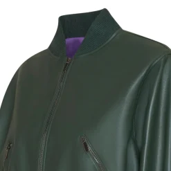 Green Nappa Leather Bomber | Fratelli Rossetti