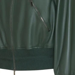 Green Nappa Leather Bomber | Fratelli Rossetti