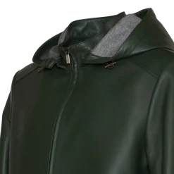 Green Nappa Leather Jacket | Fratelli Rossetti