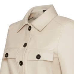 Ivory Leather Safari Jacket | Fratelli Rossetti