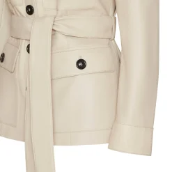 Ivory Leather Safari Jacket | Fratelli Rossetti