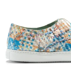Light Blue Embroidered Fabric Hobo Sport Sneakers | Fratelli Rossetti
