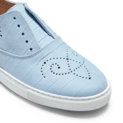 Light Blue Suede Hobo Sport Sneaker | Fratelli Rossetti