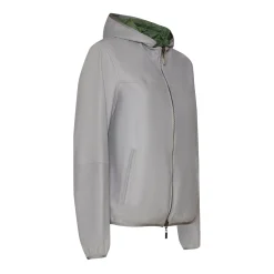 Light Grey Reversible Suede Jacket | Fratelli Rossetti