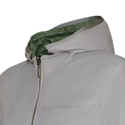 Light Grey Reversible Suede Jacket | Fratelli Rossetti