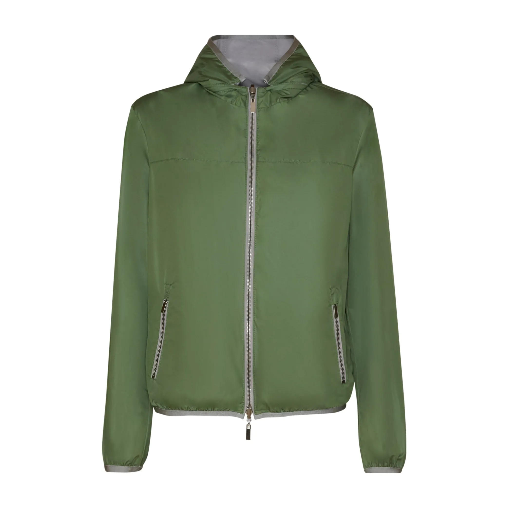 Light Grey Reversible Suede Jacket | Fratelli Rossetti