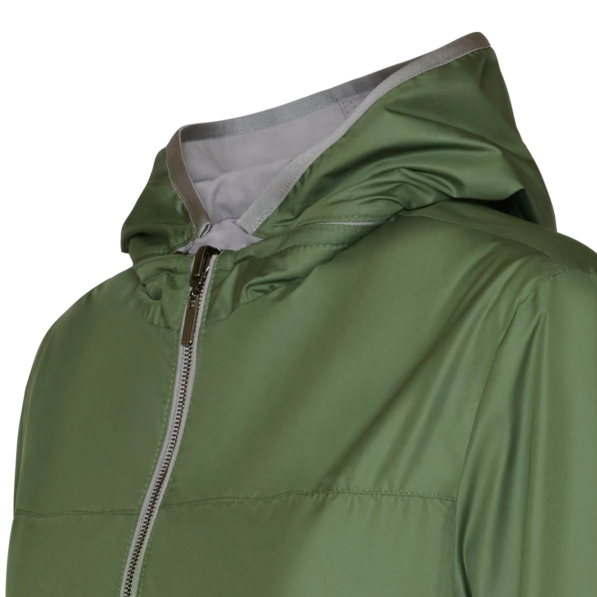 Light Grey Reversible Suede Jacket | Fratelli Rossetti