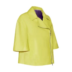 Lime Green Nappa Cape | Fratelli Rossetti