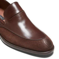 Mahogany Leather And Suede Loafer | Fratelli Rossetti