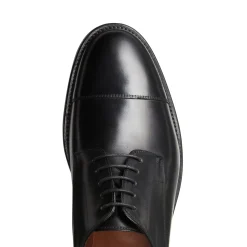 Men's Black Leather Derby Shoe | Fratelli Rossetti