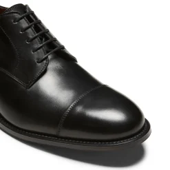 Men's Black Leather Derby Shoe | Fratelli Rossetti