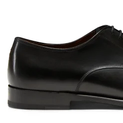 Men's Black Leather Derby Shoe | Fratelli Rossetti