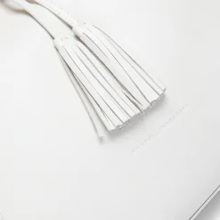 Milk White Tassel Shoulder Bag | Fratelli Rossetti