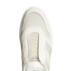 Milk-white Leather And Fabric Sneaker | Fratelli Rossetti